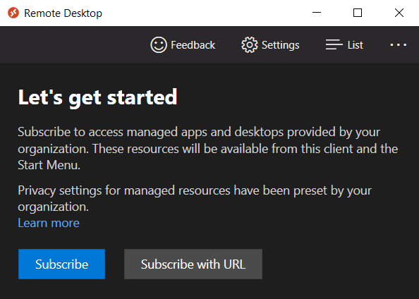 The Microsoft Remote Desktop app
